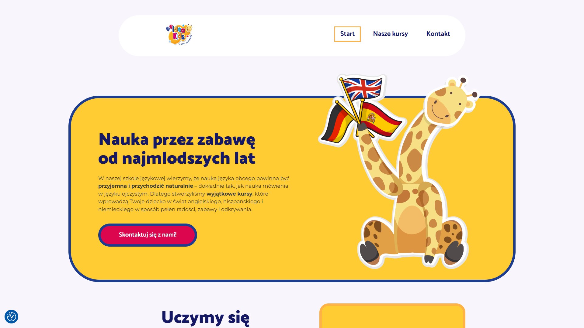 Zrzut strony głównej: Idea Kids