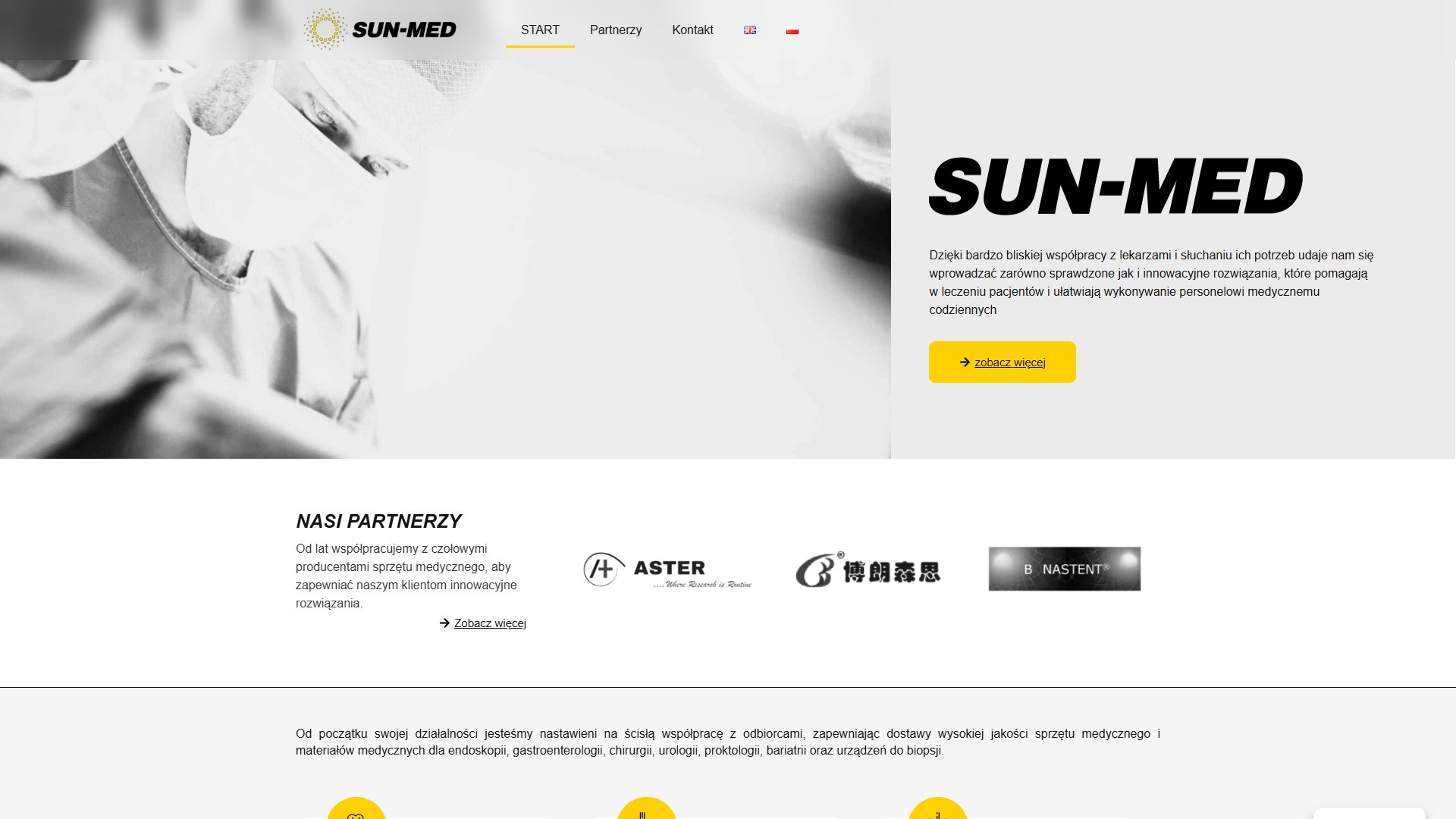 Zrzut strony głównej: SUN-MED